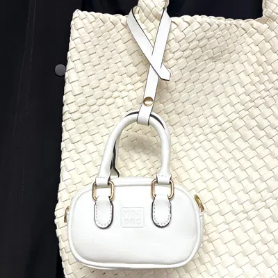 Fashnzfab Faux Leather Bag Charm / Mini Bag / Crossbody Bag In White