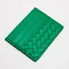 Fashnzfab Faux Leather Basket Weave Card Holder Wallet In Green