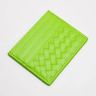 Fashnzfab Faux Leather Basket Weave Card Holder Wallet In Multi