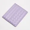 Fashnzfab Faux Leather Basket Weave Card Holder Wallet In Purple