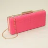 Fashnzfab Faux Leather Basket Weave Evening Clutch Bag / Crossbody Bag In Pink