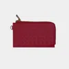 Fashnzfab Faux Leather Basket Weave Flat Card Holder Wallet With Wristlet In White