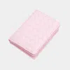 Fashnzfab Faux Leather Basket Weave Fold Card Holder Wallet In Pink