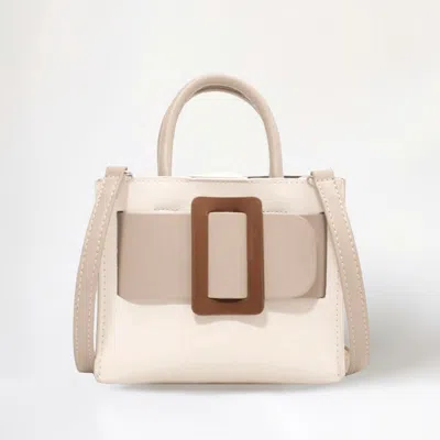 Fashnzfab Faux Leather Belt Buckle Accented Mini Crossbody Bag In Multi