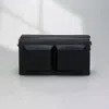 Fashnzfab Faux Leather Box Crossbody Bag In Black