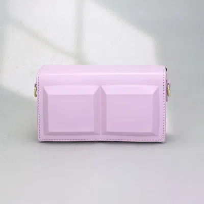 Fashnzfab Faux Leather Box Crossbody Bag In Purple