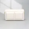 Fashnzfab Faux Leather Box Crossbody Bag In White