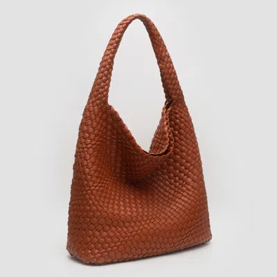 Fashnzfab Faux Leather Braided Hobo Shoulder Bag With Pouch In Multi