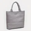 Fashnzfab Faux Leather Braided Top Handle Tote Bag With Pouch In Gray