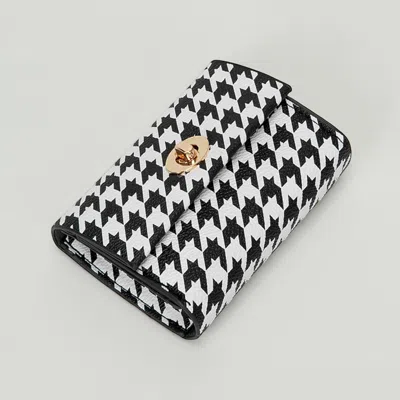 Fashnzfab Faux Leather Card Holder Wallet In Black