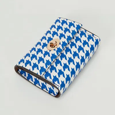 Fashnzfab Faux Leather Card Holder Wallet In Blue