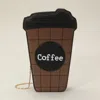 Fashnzfab Faux Leather Coffee Cup Crossbody Bag In Black