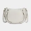 Fashnzfab Faux Leather Compact Crossbody Bag In White