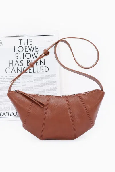 Fashnzfab Faux Leather Croissant Bag In Brown
