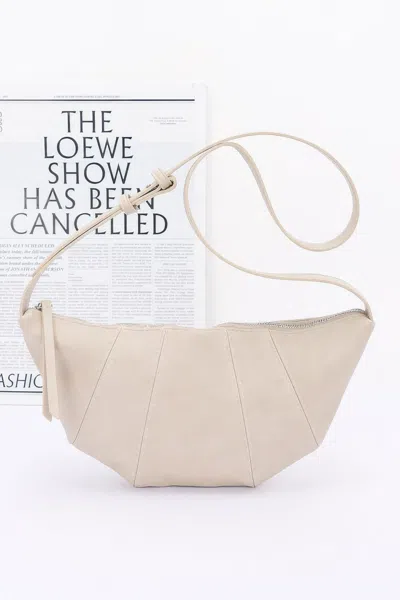 Fashnzfab Faux Leather Croissant Bag In Grey