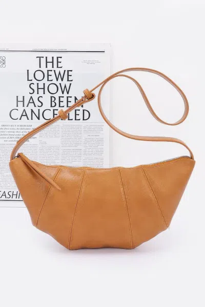 Fashnzfab Faux Leather Croissant Bag In Yellow