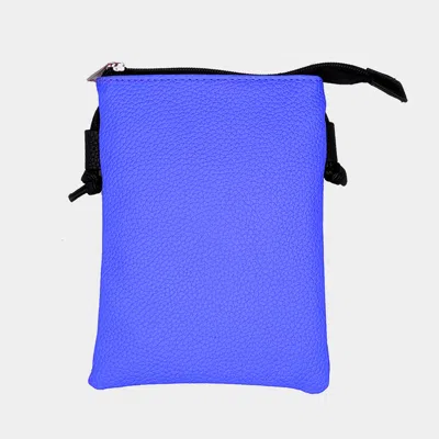 Fashnzfab Faux Leather Crossbody Bag In Blue