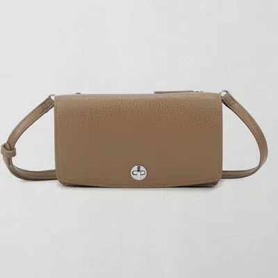 Fashnzfab Faux Leather Crossbody Wallet Bag In Green