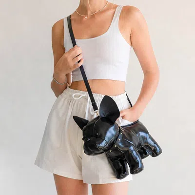 Fashnzfab Faux Leather Cute Puppy Shaped Crossbody Bag In Red