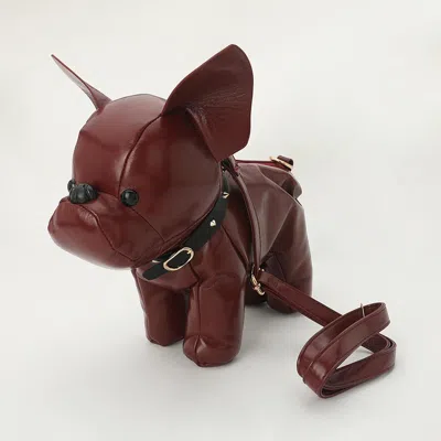 Fashnzfab Faux Leather Cute Puppy Shaped Crossbody Bag In Red