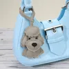 Fashnzfab Faux Leather Dog Bag Charm In Gray