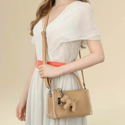 Fashnzfab Faux Leather Dog Bag Charm Mini Shoulder Crossbody Bag In Multi
