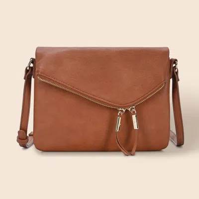 Fashnzfab Faux Leather Envelope Crossbody Bag In Multi