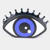 Fashnzfab Faux Leather Evil Eye Clutch Bag In Black