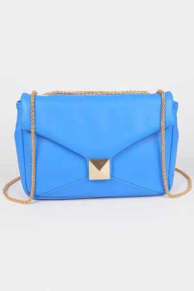 Fashnzfab Faux Leather Flap Crossbody Bag In Pink