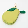 Fashnzfab Faux Leather Fruit Keychain / Bag Charm / Coin Purse In Green