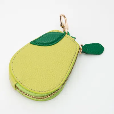 Fashnzfab Faux Leather Fruit Keychain / Bag Charm / Coin Purse In Green