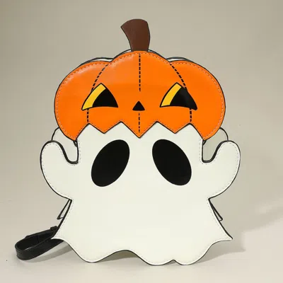 Fashnzfab Faux Leather Halloween Pumpkin Ghost Crossbody Bag In Multi
