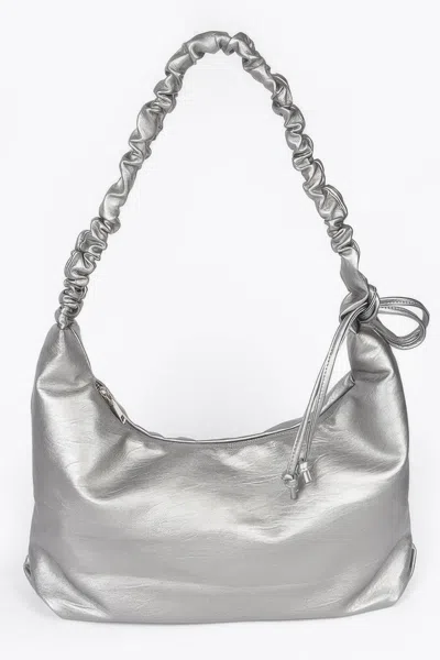 Fashnzfab Faux Leather Hobo Bag In Blue