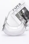 Fashnzfab Faux Leather Hobo Bag W/ Bows In Silver