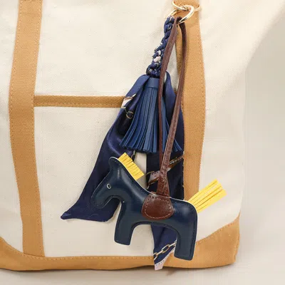 Fashnzfab Faux Leather Horse Tassel Scarf Keychain / Bag Charm In Multi