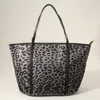 Fashnzfab Faux Leather Leopard Patterned Tote Bag / Shoulder Bag In Multi