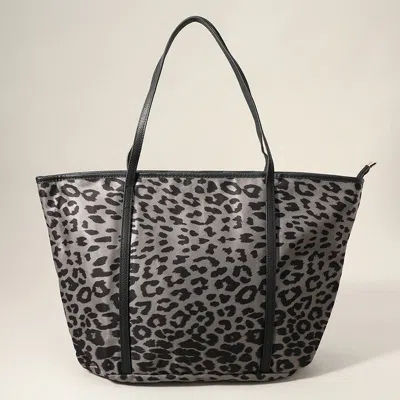 Fashnzfab Faux Leather Leopard Patterned Tote Bag / Shoulder Bag In Multi