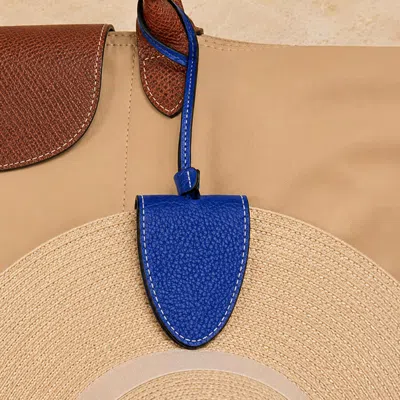 Fashnzfab Faux Leather Magnetic Hat And Sunglasses Clip Bag Charm In Blue