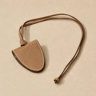 Fashnzfab Faux Leather Magnetic Hat And Sunglasses Clip Bag Charm In Brown