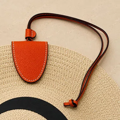Fashnzfab Faux Leather Magnetic Hat And Sunglasses Clip Bag Charm In Brown