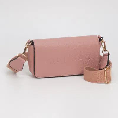 Fashnzfab Faux Leather Mini Bag Message Structured Crossbody Bag In Pink