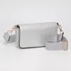 Fashnzfab Faux Leather Mini Bag Message Structured Crossbody Bag In Silver