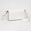 Fashnzfab Faux Leather Mini Bag Message Structured Crossbody Bag In White