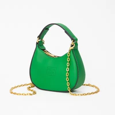 Fashnzfab Faux Leather Mini Hobo Handbag / Crossbody Bag In Green