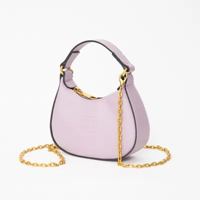 Fashnzfab Faux Leather Mini Hobo Handbag / Crossbody Bag In Purple