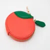 Fashnzfab Faux Leather Orange Keychain / Bag Charm / Coin Purse In Orange