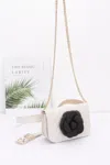 Fashnzfab Faux Leather Quilted Flower Beltbag Shoulder Chain In Multi
