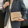 Fashnzfab Faux Leather Quilted Padded Crossbody Bag In Sand