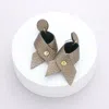 Fashnzfab Faux Leather Ribbon Dangle Earrings In Multi