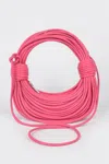 Fashnzfab Faux Leather Rope Hobo Bag In Pink